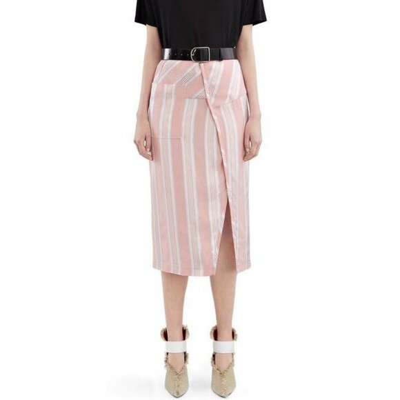 Acne Studios Karlotta Pink Midi Wrap Skirt